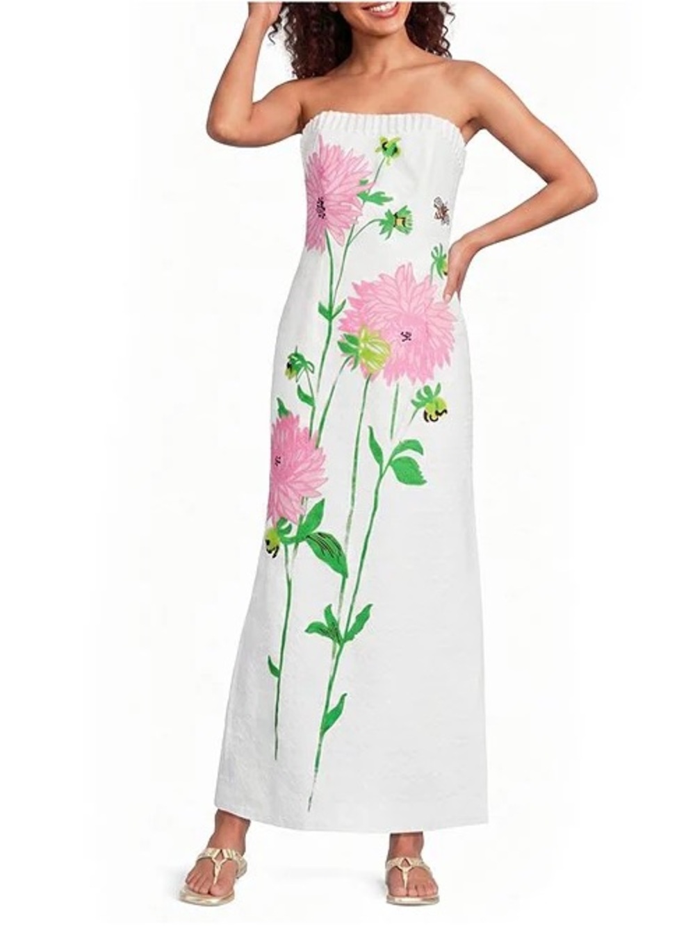 Lilly Pulitzer Elyse Floral Jacquard Strapless Maxi Dress - Picture 4 of 12